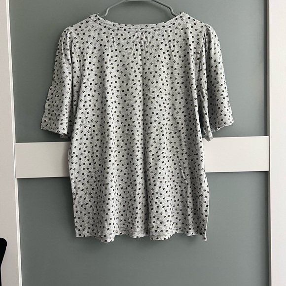LOFT Light Gray Polka Dot Blouse - Picture 5 of 5